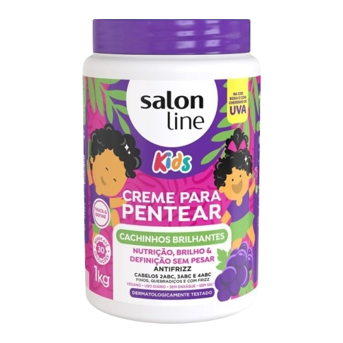 Salon line Crema para peinar uva kids cachinhos brillantes