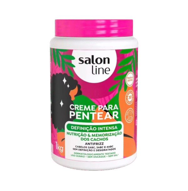 Salon line Crema para peinar Definición intensa (tapa rosada)