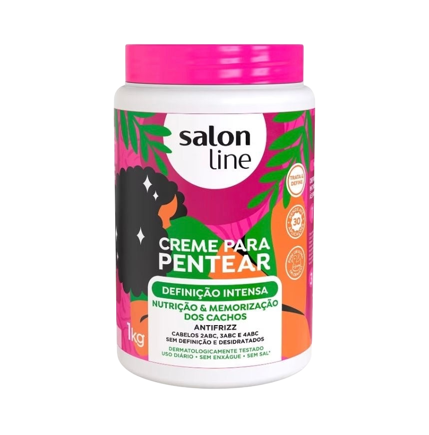 Salon line Crema para peinar Definición intensa (tapa rosada)